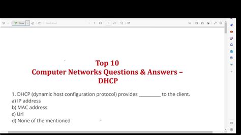 dhcp stands for mcq
